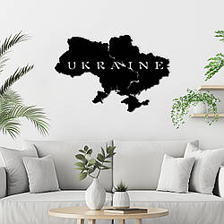 Настінний декор для дому картина лофт Карта України Ukraine 30x20 см Woodyard (16178--30x20)