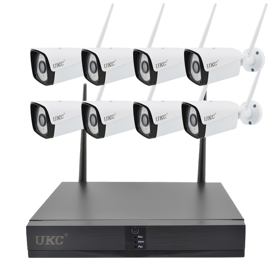 Система відеоспостереження на 8 камер з реєстратором DVR KIT 6678 WiF Комплект камер зовнішнього відеоспостереження, фото 1