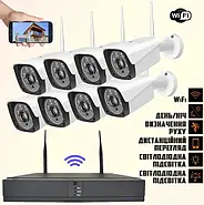 Система відеоспостереження на 8 камер з реєстратором DVR KIT 6678 WiF Комплект камер зовнішнього відеоспостереження, фото 2
