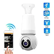 Камера відеоспостереження з лампочкою в патрон E27 Q26 3 Мп WiFi Камера з датчиком руху та нічною зйомкою, фото 2