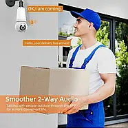 Камера відеоспостереження з лампочкою в патрон E27 Q26 3 Мп WiFi Камера з датчиком руху та нічною зйомкою, фото 5