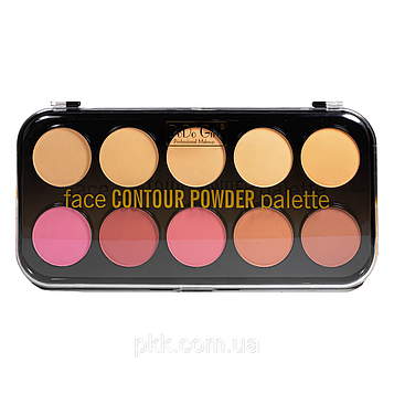 Пудра контурна для обличчя DoDo Girl 10 відтінків D4023 С Рожевий