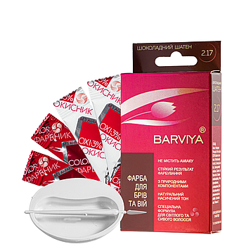 Фарба гель для брів і вій Barviya 8 мл № 2.17 Шоколадний