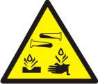 Знак "Обережно! Їдкі та корозійні речовини"