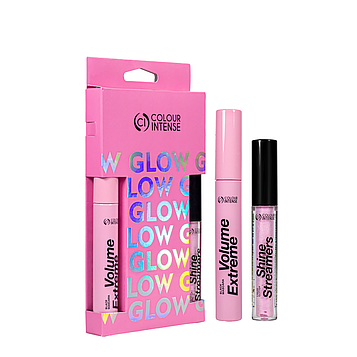 Набір косметики для макіяжу Colour Intense Glow Set туш для вій та глітер