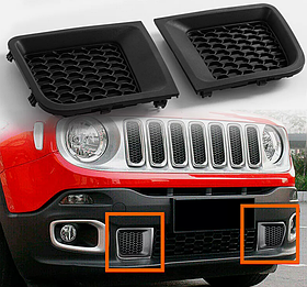 Jeep Renegade решітки переднього бампера нижні для Джип Ренегейд 2016 2017