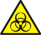 Знак "Обережно! Біологічна небезпека. (Інфекційні речовини)"