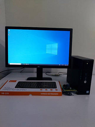 Б/в ПК+Монітор HP ProDesk 400 G3 SFF| Core i5-6500| 8 GB RAM| 240 GB SSD| HD 530 + LG 24MB37PM-B 24" 1920x1080, фото 1