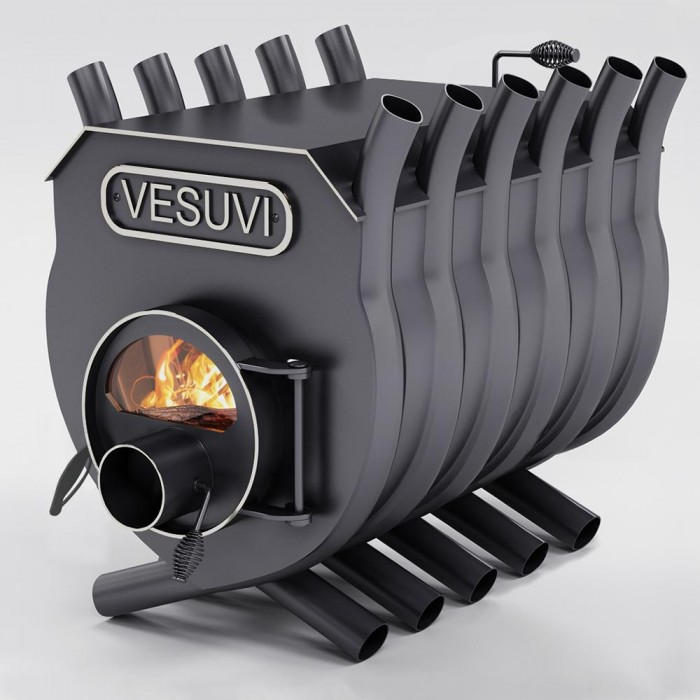 Піч булер'ян до 850 м³ тип 03 VESUVI 12 кВт (640 х 1150 х 885 мм) з варильною поверхнею і склом, фото 1