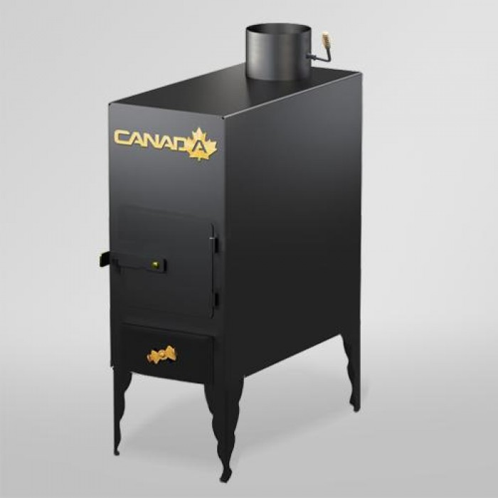 Піч буржуйка до 65 м³ Canada Економ LUX 5,5 кВт (250 х 780 х 520 мм) з конфоркою, фото 1