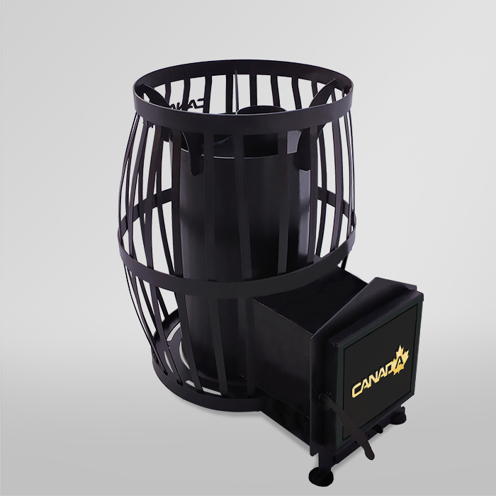 Піч для лазні Бочка 30 м3 з виносом, фото 1