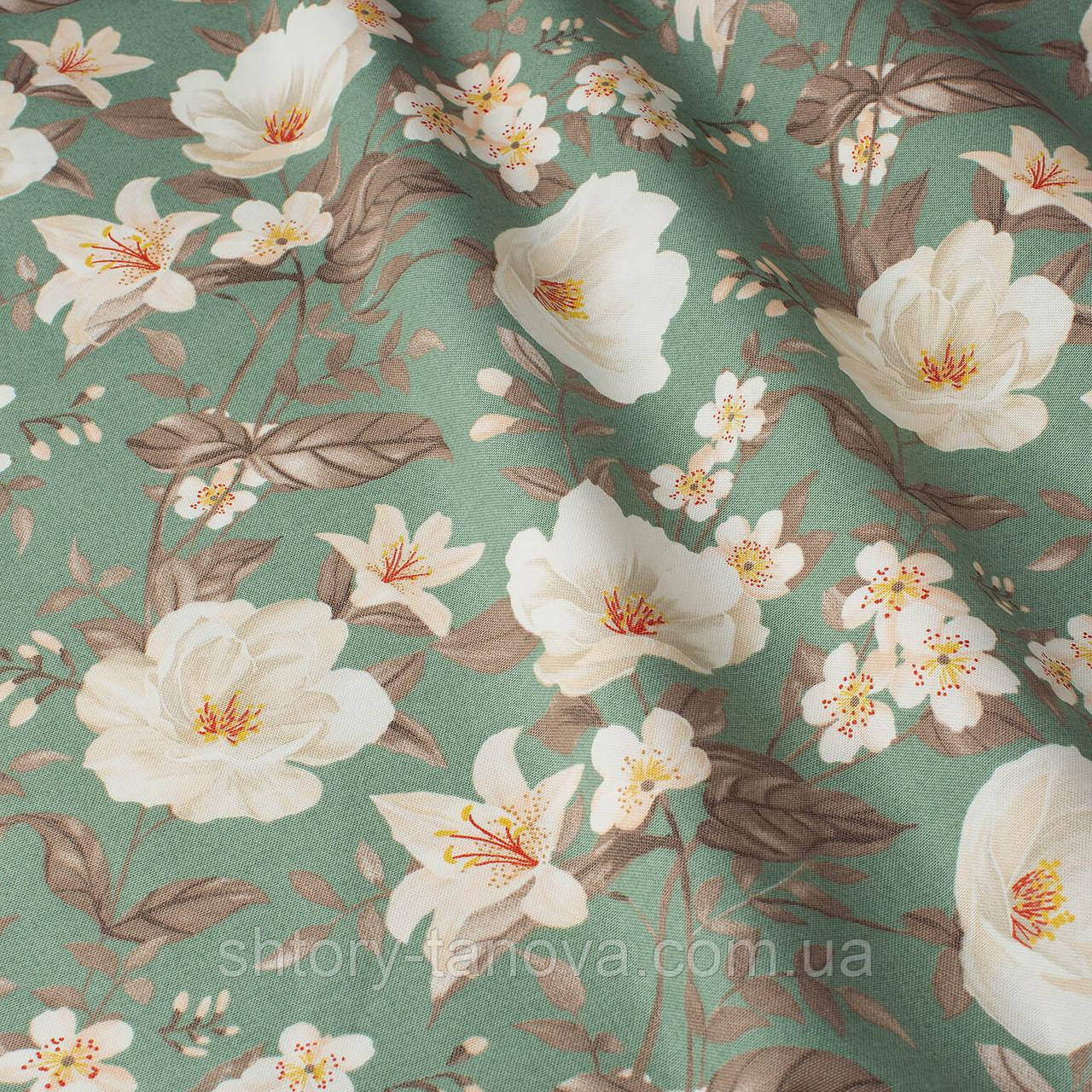Квіти на м'ятному фоні 88539v9, фото 1