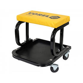 Табурет на 4 колесах VOREL з полицею для інструментів, навантаження. - 115 кг, сідло-355x 195x 40 мм (81822)