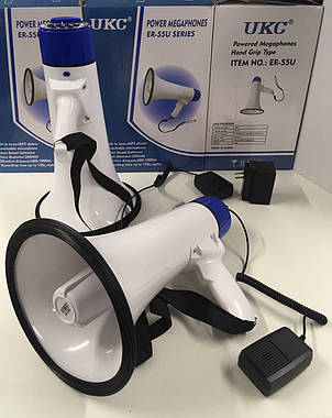 Мегафон гучномовець рупор ручної POWER MEGAPHONE ER-55U UKC YU227, фото 3