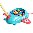 Каталка - стукалка звукова з ручкою та молоточком "Літак" арт. 8528 C, фото 3