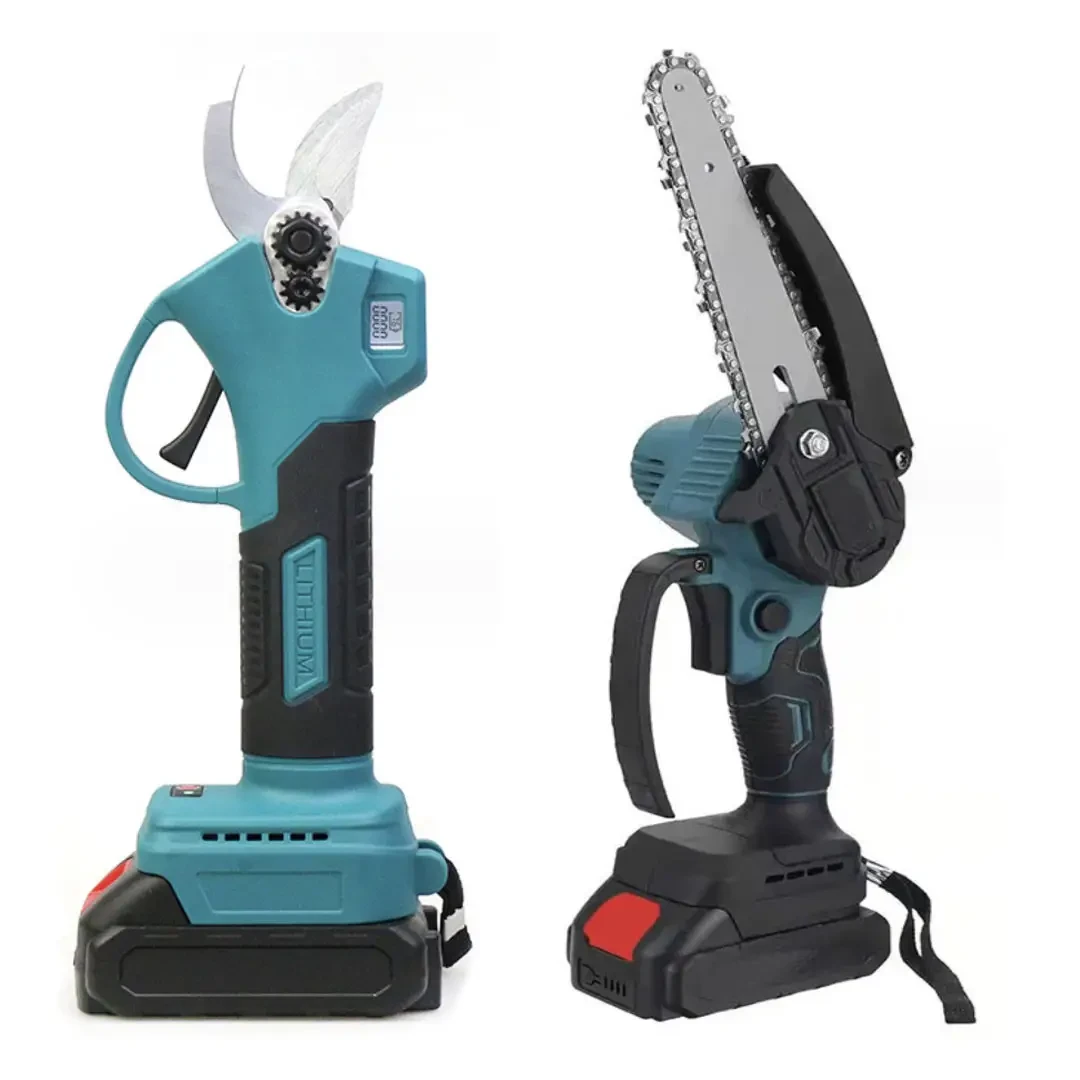 Набор 2в1 Секатор и Пила на 24V с 2 акб в чемодане Набор инструмента для дачи HP227 - фото 1 - id-p2312337092