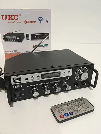 Підсилювач звуку UKC SN 555 BT з радіо і Bluetooth AMP YU227, фото 1