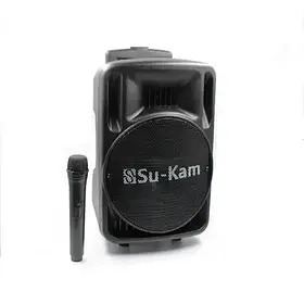 Портативна колонка Su-Kam BT 100D + 1 бездротовий мікрофон (12v/220v) SV227