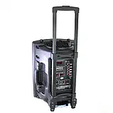 Портативна колонка Su-Kam BT 120D/212D+ 2 мікрофони 300 Вт 7500 mAh black SV227, фото 2