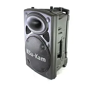 Портативна колонка Su-Kam BT 150D + 2 бездротові мікрофони + BT (12v/220v) SV227