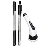 Акумуляторна щітка для прибирання 9в1, зі змінними насадками та USB, Cleaning Brush/Бездротова електрощітка SV227, фото 4