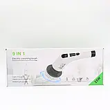 Акумуляторна щітка для прибирання 9в1, зі змінними насадками та USB, Cleaning Brush/Бездротова електрощітка SV227, фото 9
