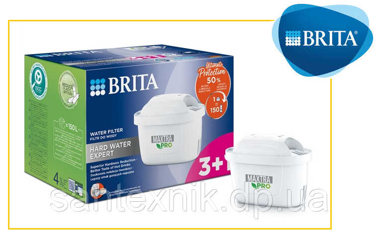 Комплект картриджів для фільтра-глечика Brita Maxtra Hard Water Expert (4 шт.) (для жорсткої води)