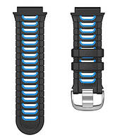 Ремінець для Garmin Forerunner 920XT Гармін Фореранер 920XT (чорно-блакитний)