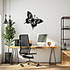 Декор в кімнату дерев'яна картина на стіну Політ метелика стиль мінімалізм 20x23 см Woodyard (16034--20x23), фото 5