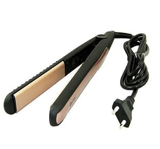 Плойка для вирівнювання волосся з турмаліновим покриттям Geemy GM-2955, чорний, фото 2