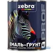 Зебра емаль- грунт ZEBRA серії PROF 4К Проф 090Р чорна 2,5кг