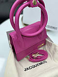 Преміум сумка клатч жіноча Jacquemus малиновий Жакмюс, фото 3
