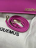Преміум сумка клатч жіноча Jacquemus малиновий Жакмюс, фото 5