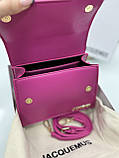 Преміум сумка клатч жіноча Jacquemus малиновий Жакмюс, фото 6