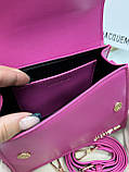 Преміум сумка клатч жіноча Jacquemus малиновий Жакмюс, фото 7