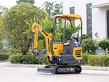 Міні-екскаватор Berger Kraus BK1250JSR JOYSTICK, поворотний важіль, регульовані гусениці з ковшем 380 мм, фото 5
