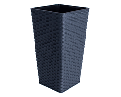 Вазон "Ротанг" квадратний 27*27*51см. (граніт)