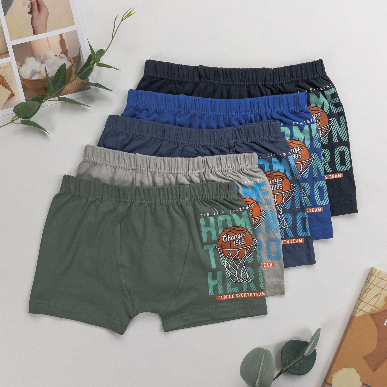 Дитячі труси боксери для хлопчика Nicoletta (вік: 8-9, 10-11 років) | 5 шт.