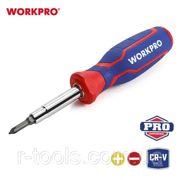 Викрутка 6 в 1 CR-V Workpro PRO WP221046