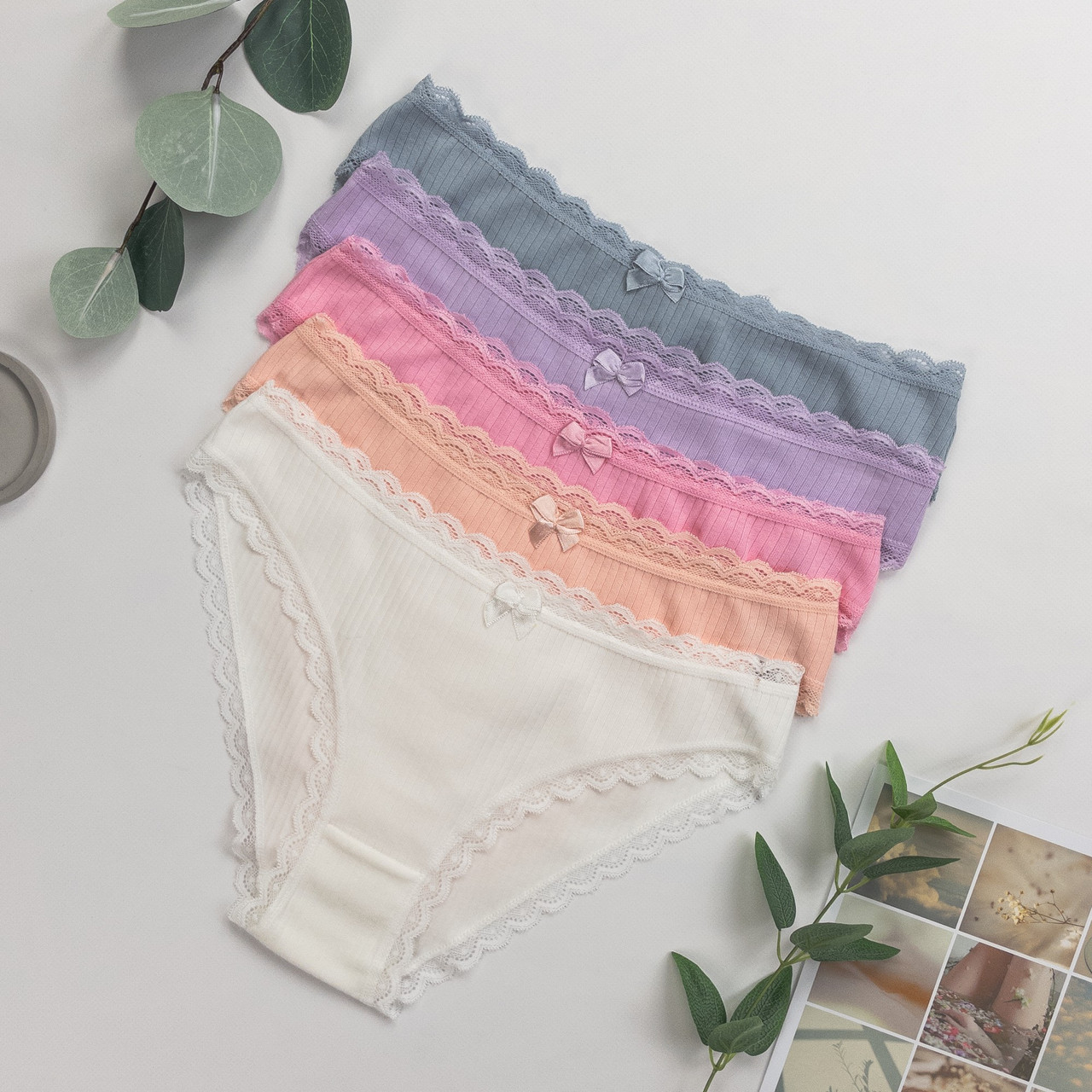 Труси сліпи в рубчик жіночі Nicoleta Туреччина 2XL | 5 шт.