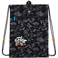 Сумка для взуття Kite 601M Skate для хлопчика, з кишенею, сіра 46*33см