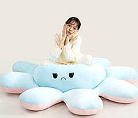 Большой двусторонний осьминог 160 см Розовый/Голубой, мягкая игрушка 2в1