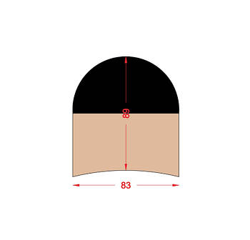 Набійка взуттєва комбінована 6 мм, 83х89 мм