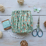 Чохол для квадратних п'ялець Nurge №3 (195*220 мм) Тюльпани на салатовому, фото 2