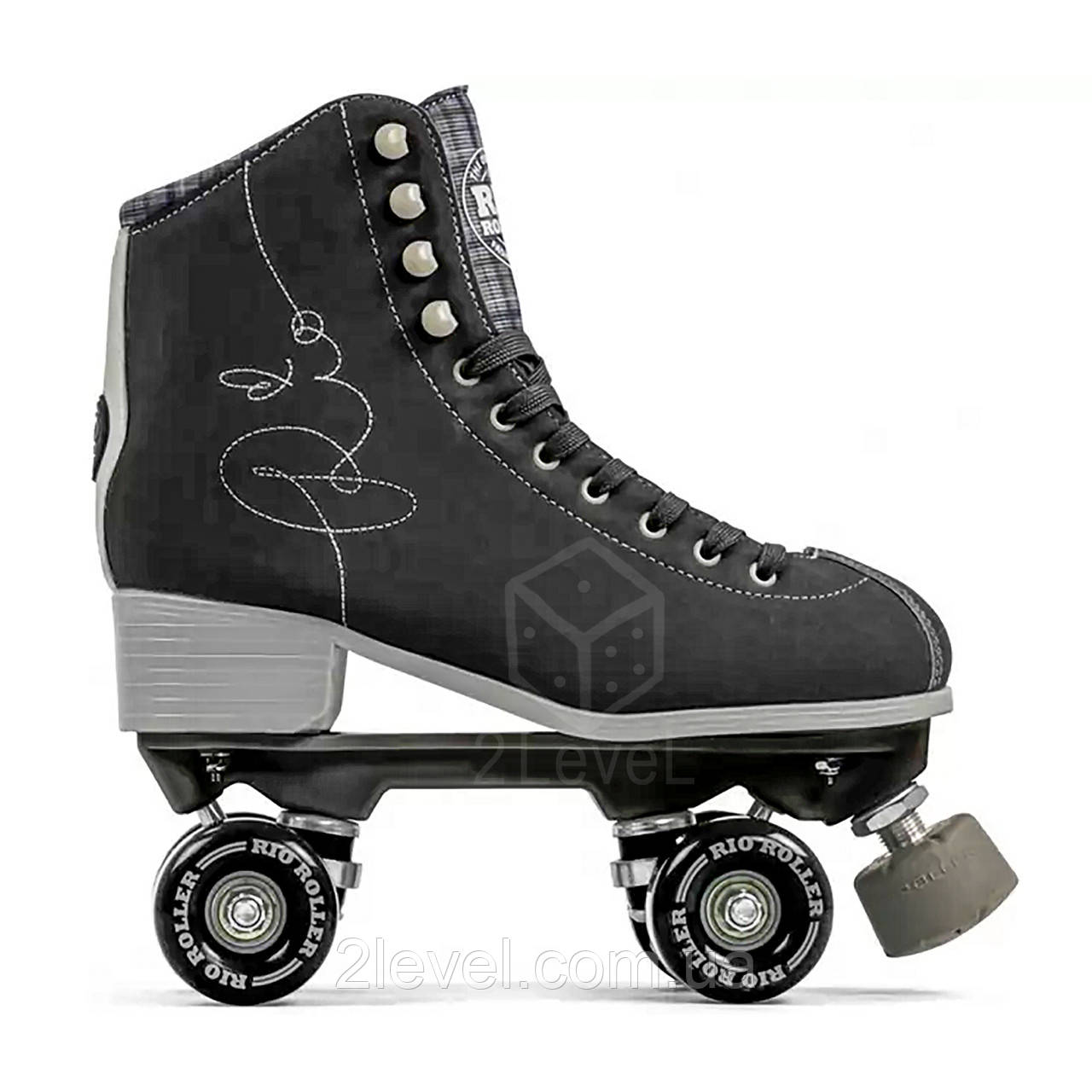 Чорні ролики квади Rio Roller Signature Розмір 35.5 Надійні фірмові роликові ковзани квади Rio Roller