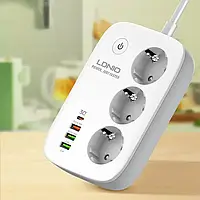 Мережевий фільтр LDNIO SEW3452 2M (3 розетки)