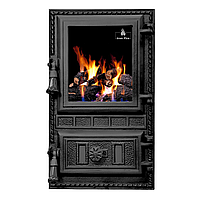 Дверцята чавунні пічні Aventa Дверцята чавунні пічні Iron Fire Дверцята для печі зі склом 295х500 мм