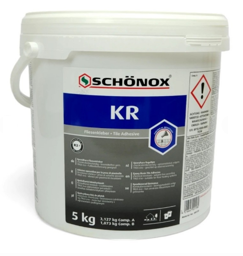 SCHÖNOX KR (AB) двокомпонетний епоксидний універсальний клей для плитки, 5 кг, фото 1