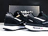Кросівки чоловічі Reebok LX2200 Black кеди Рібок ЛХ2200 чорні з білим замшеві демісезонні стильні, фото 6