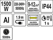 Інфрачервоний обігрівач підвісний YATO YT-99500, фото 6